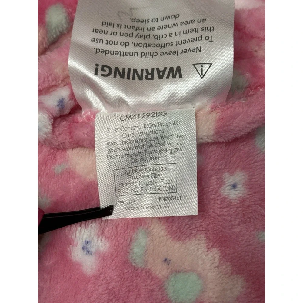 Le Bebe Favorite Pink Elephant Soft Plush Blanket With Blanket Pal Set 2006 NWOT